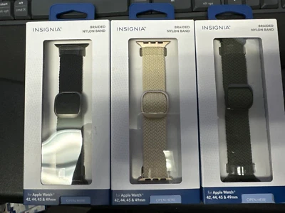 3x Insignia Correa de Nylon Trenzado para Apple Watch 42mm 44mm 45mm 49mm 9 8 7 6 Ultra Foto 1 de 2
