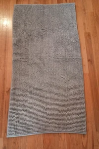 IKEA TOFTBO Gray/White Mélange Soft Safety Anti-Slip Large Bath Mat 24"x47 " - Picture 1 of 5