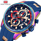 MINI FOCUS Men Watch Multifunction Luminous Hand Male Watch Silicone Sport Watch
