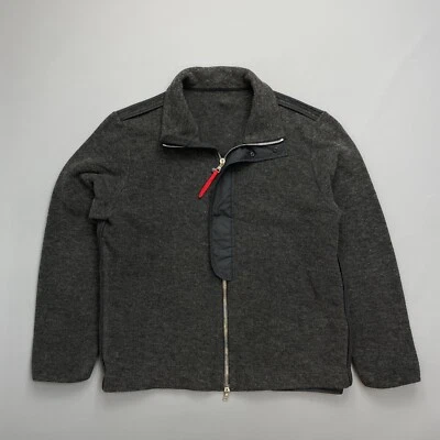 Prada Sport Grey Wool-Blend Fleece Jacket - XL (L) - Image 1 of 4