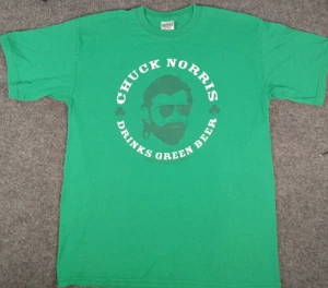 Chuck Norris T-Shirt Gr. M Drinks Green Beer Vintage Medium - Bild 1 von 11
