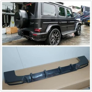 TC Style Carbon Fibre Rear Diffuser Lip for G Klass W464 AMG G63 2019+ - Picture 1 of 5