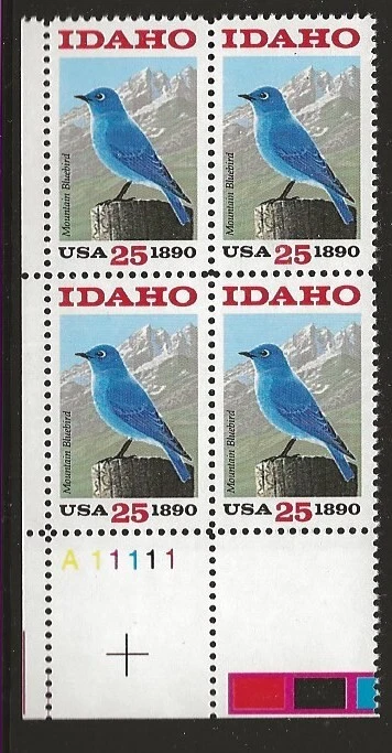 US Scott #2439, Plate Block #A11111 1990 Idaho 25c FVF MNH Lower Left - Image 1 of 1