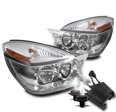 PARA 02-07 BUICK RENDEZVOUS CRISTAL ESTILO CROMO FAROS FARO CON 50W 6K HID Foto 1 de 4
