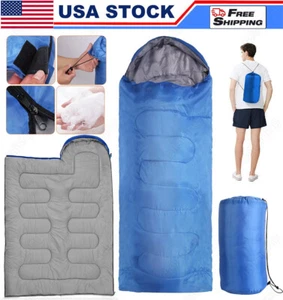 4 Season Sleeping Bag Waterproof Outdoor Camping Hiking Envelope Single Zip Bag - Picture 1 of 14