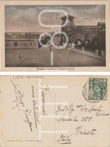 BENGASI - VIA ROMA E PALAZZO PACCHIANI (LIBIA) 1933 - Imagen 1 de 1