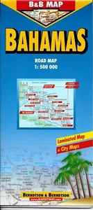 Map of the Bahamas, Laminated & Folded by Berndtson Maps - Picture 1 of 6