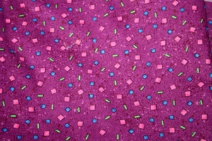 CONFETTI ON PURPLE BY NANCY SMITH AND LYNDA MULLIGAN - 100% COTTON FABRIC - Picture 1 of 3