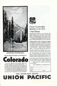 Vintage print advertisement 1930s Train Union Pacific railroad Berthoud Pass Col - Picture 1 of 2