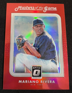 MARIANO RIVERA Yankees 2016 Panini Donruss Optic Masters of the Game Red #76/99