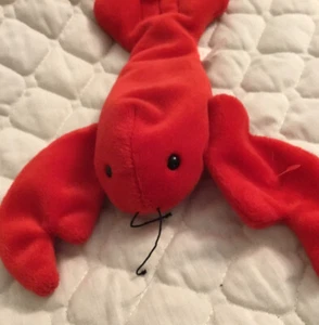 TY BEANIE BABY PINCHERS L'ARAGOSTA UNO DEI NOVE ORIGINALI! PELLET PVC 1993 - Foto 1 di 5