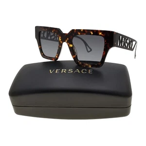Gafas de sol Versace con logotipo recortado VE4431 5148/87 tortuga/negro templos para mujer - Imagen 1 de 8