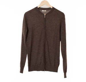 SUITSUPPLY Cárdigan Hombre Marrón 100% Lana Merino Talla L 12072 - Imagen 1 de 6