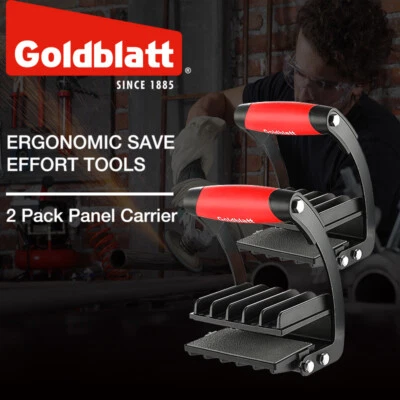 Goldblatt 2 Pack Panel Carrier Plywood Lifting Tool Drywall Carrying Tool Set US - Image 1 of 4