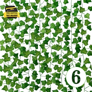 6 Pack 42Ft Fake Vines Fake Ivy Leaves Artificial Ivy Leaf Plants Artificial Ivy - Picture 1 of 7