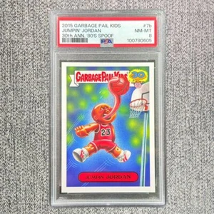 2015 Garbage Pail Kids 30th Anniversary 80s Spoof #7b Jumpin' Jordan PSA 8 - Picture 1 of 2
