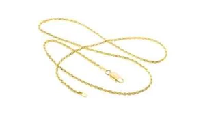 2MM Solid 925 Sterling Silver Gold Italian DIAMOND CUT ROPE CHAIN Necklace Italy - Picture 1 of 7