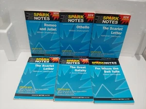 Spark Notes Study Guides Books Literature Paper Back Mixed Lot of 6 - Picture 1 of 12