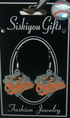 Baltimore Orioles Dangle Earrings Licensed MLB Baseball Jewelry Cover