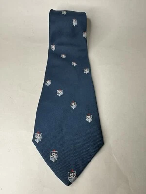 Gravata vintage Park Avenue By Mavers 100% poliéster azul branca e vermelha - Imagem 1 de 4