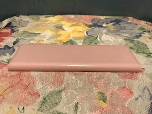 Vintage Pink Ceramic Bullnose Tile 6 x 2 in Wenczel Color 218 - Picture 1 of 6