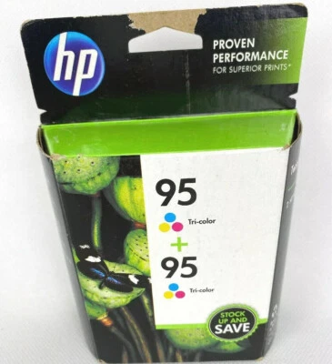 HP 95 Tri-Color Ink Cartridges Twin Pack Officejet Hp Deskjet HP ENVY -12/2013- - Image 1 of 4