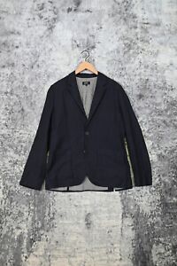 APC Blue Cotton Linen Sport Coat Blazer Jacket Size M Medium