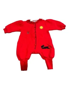 Le Top Vintage 3 Month One Piece Baby Red  - Picture 1 of 6