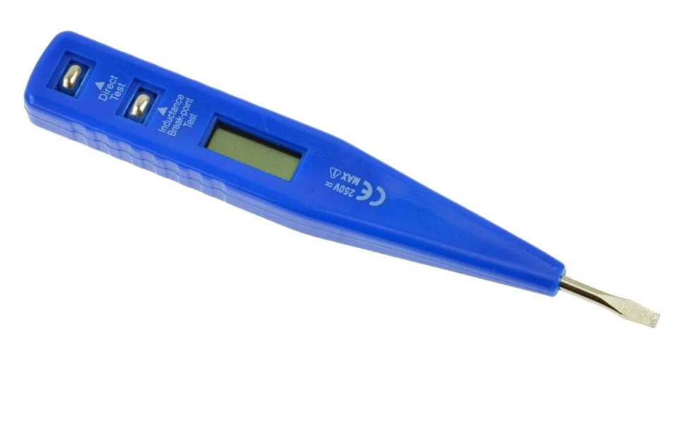 Spannungsprüfer Digital Phasenprüfer Stromprüfer Durchgangsprüfer LCD  10V-250V - Bild 1 von 1