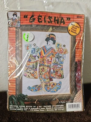 Design Works Geisha Parker Fulton Counted Cross Stitch Kit 9993 Japanese Asian - Image 1 of 4