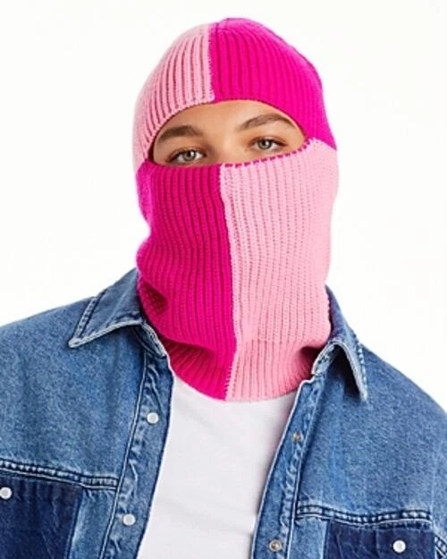 Msrp$68 Aqua Color Block Women's Balaclava Acryl One size - Image 1 of 1