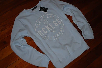 NEW Women's Young and Reckless Light Blue California Sweatshirt (XS, S & M) Foto 1 de 4
