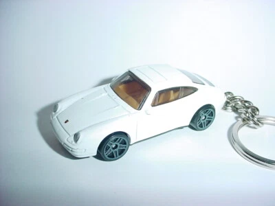 LO ÚLTIMO 3D PORSCHE 911 turbo LLAVERO PERSONALIZADO llavero acabado blanco hot wheels Foto 1 de 4