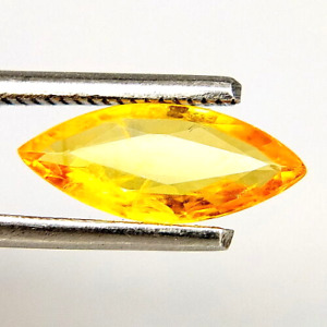 Shola Real 1,58 CT Natural Yellow Orange Sapphire Heated From Tanzania