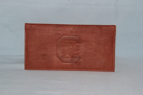 SOUTH CAROLINA GAMECOCKS    Leather Checkbook    NEW     brown Cover