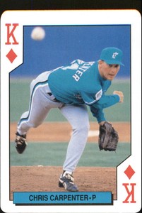 1993 Marlins U.S. Playing Cards Baseball Card #13D Cris Carpenter