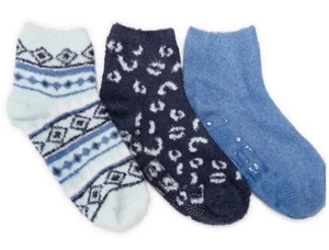 MUK LUKS Women's Socks Sz One Size Buttercream Vitamin E Infused Blue A649098 - Picture 1 of 2