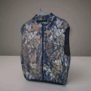 Cabelas Fleece Camouflage Vest Mens Large 42×24 Lined Sleeveless Outdoor Hunting - Picture 1 of 16