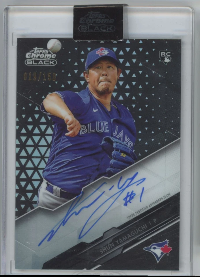 2020 Topps Chrome Black Autographs Refractor 019/150 Shun Yamaguchi Auto  - Image 1 of 2