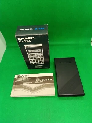 Calculatrice scientifique Sharp EL-531A Vintage Japan 80's - Complet En Boîte  - Photo 1/4