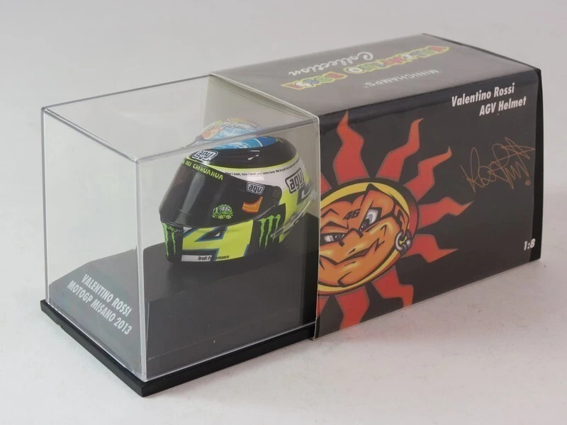 Minichamps Valentino Rossi AGV Helmet MotoGP Misano 2013 1/8 398130056 - Immagine 1 di 4