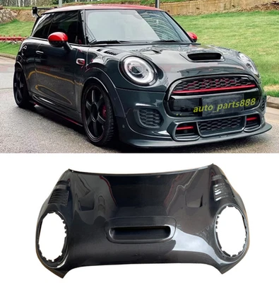For Mini Cooper F55 F56 F57 Real Carbon AG style Front Hood Vented Bonnet 14-23 - Image 1 of 4