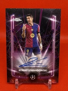 2024-25 Topps Chrome UCC Robert Lewandowski Magenta Black Lazer Auto #35/75 🔥 - Bild 1 von 6