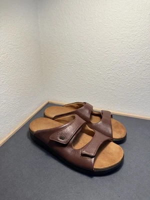SAS Cozy Slides Women’s Size 10 N Amber Brown LEATHER Comfort Sandals - Image 1 of 4
