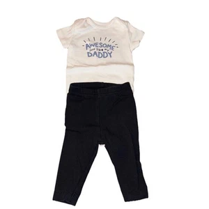 Carter's Infant Unisex 2 Piece Outfit “Awesome Just Like My Daddy” Size 3M - Picture 1 of 12