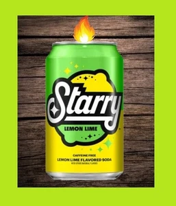 Candela di soda agli agrumi stellati lattina 12 oz fatta a mano in TN profumata ottimo regalo di festa - Foto 1 di 3