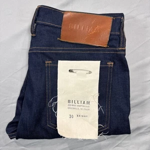 BILLIAM West County Dark Wash Skinny Fit Zipper Fly Jeans Men's 30 - Picture 1 of 11