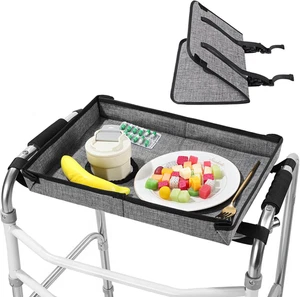 Foldable Tray for Walker with Cup Holder, Walker Tray for Folding Walker, Walker - Picture 1 of 7