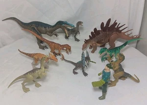 Jurassic Park World Mattel Konvolut 9 Dinosaurier Figuren und 1 Person Stegasourus, - Bild 1 von 12