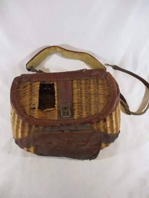 De colección - Compae 15 - Creel de pesca de mimbre - con correas de cuero - Japón Foto 1 de 4